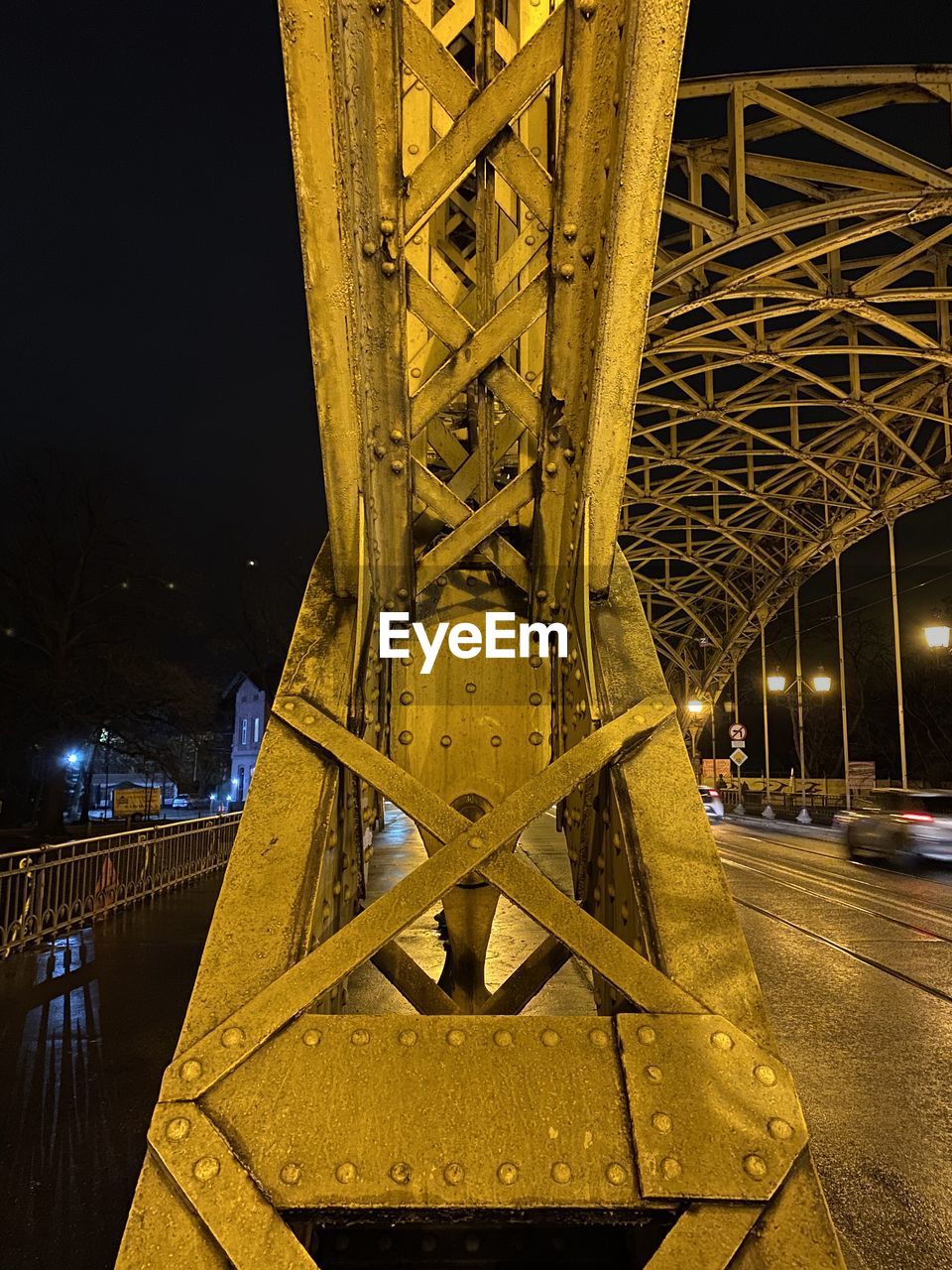 ILLUMINATED BRIDGE AT NIGHT