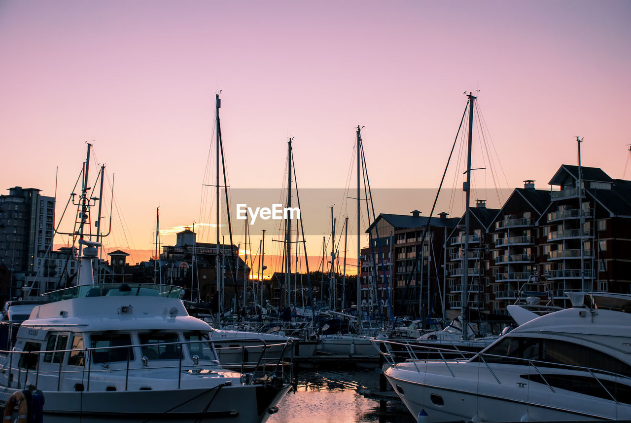 Early morning over the wet dock in ipswich, uk