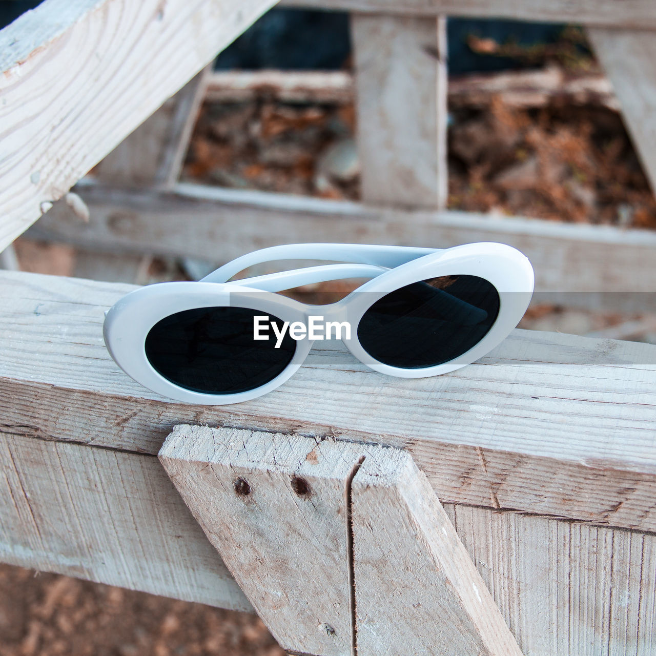 High angle view of sunglasses on table