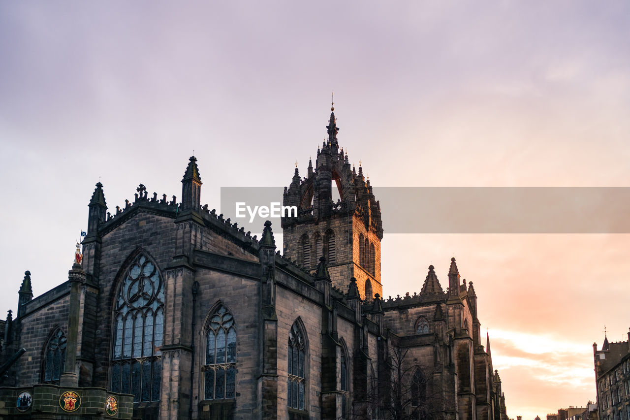 Low angle view of historic building against sky