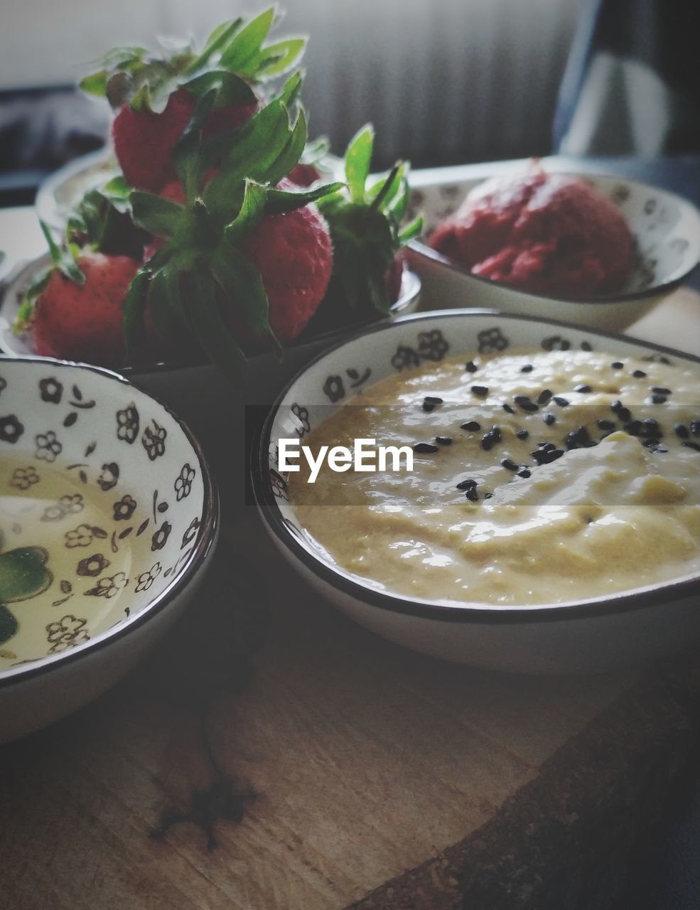 food and drink, food, freshness, healthy eating, table, wellbeing, meal, indoors, dish, no people, breakfast, produce, still life, bowl, dairy, plate, fruit, raita, vegetable, high angle view, dip
