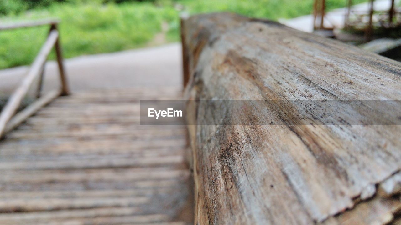 SURFACE LEVEL OF WOODEN WALKWAY