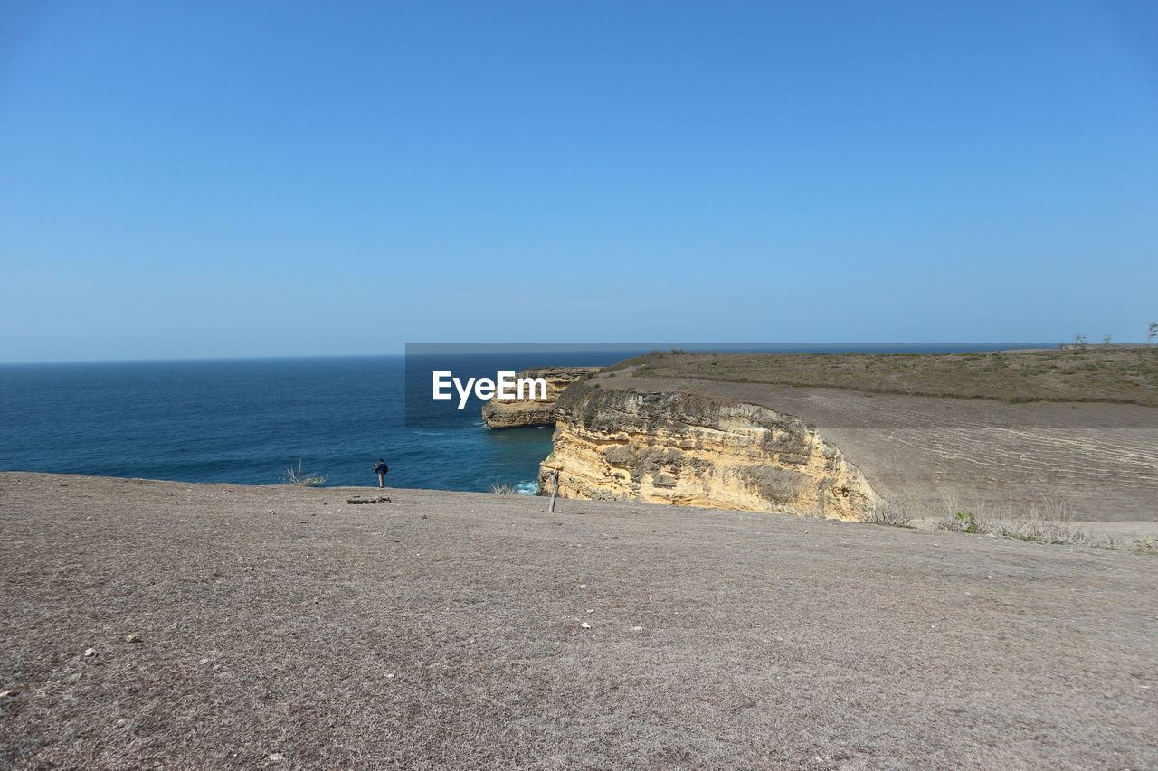 SCENIC VIEW OF BEACH AGAINST CLEAR SKY