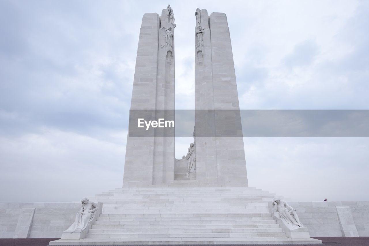 Low angle view of monument against sky