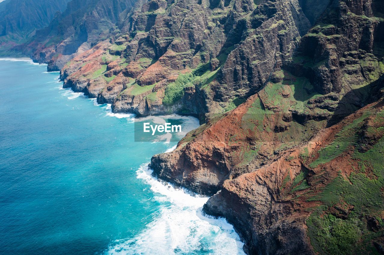 Scenic view of sea against shore