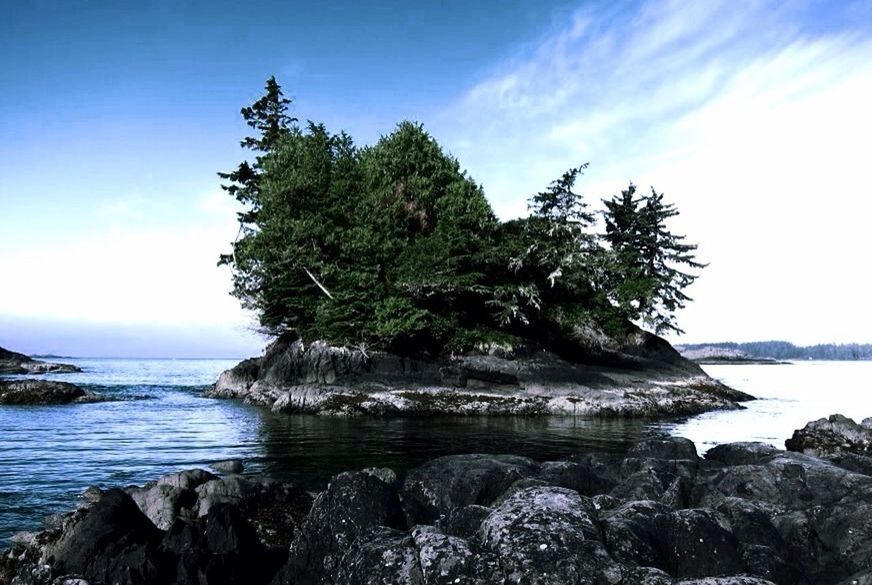 SCENIC VIEW OF SEA AND ROCKS AGAINST SKY