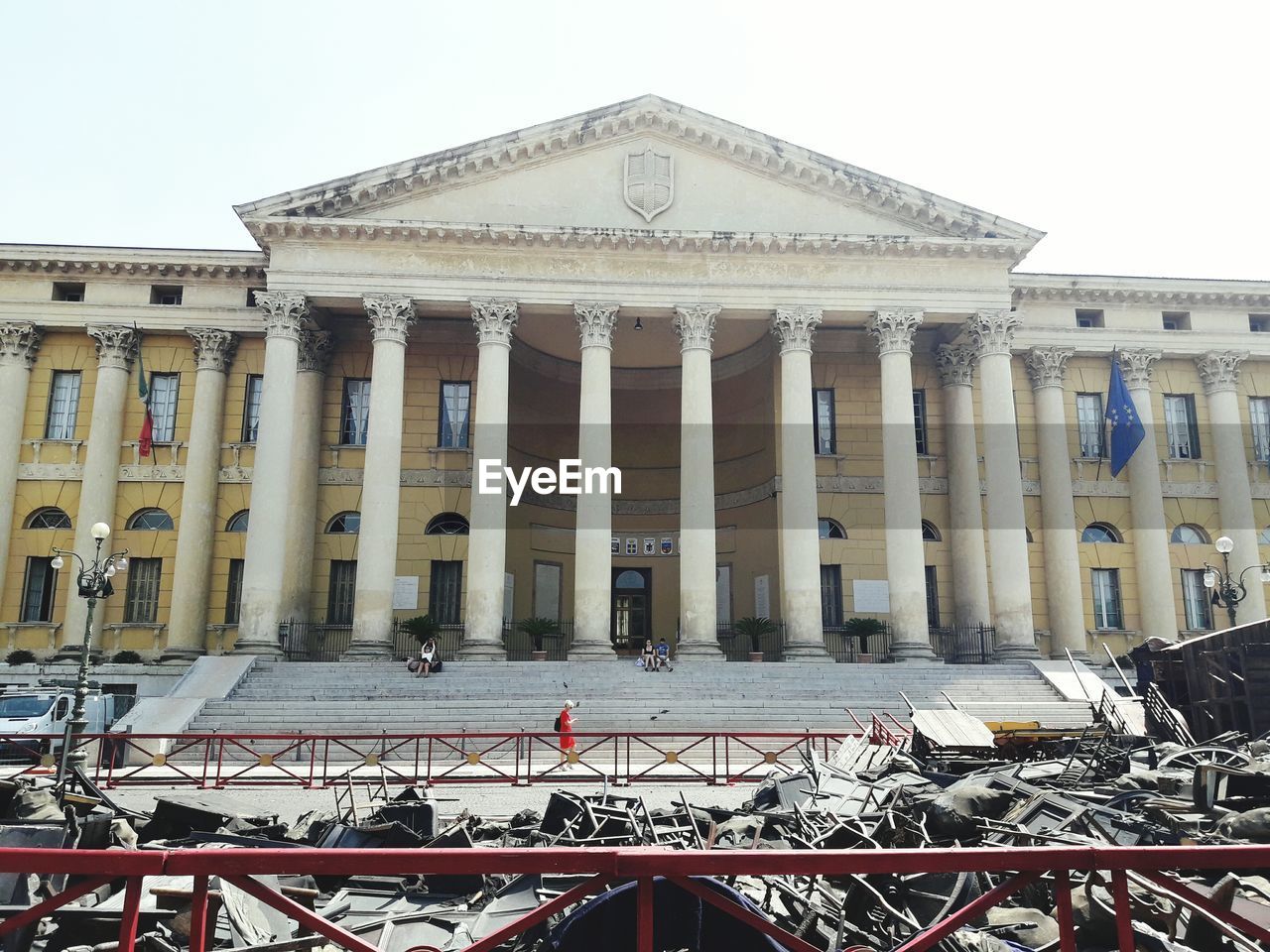 LOW ANGLE VIEW OF HISTORIC BUILDING