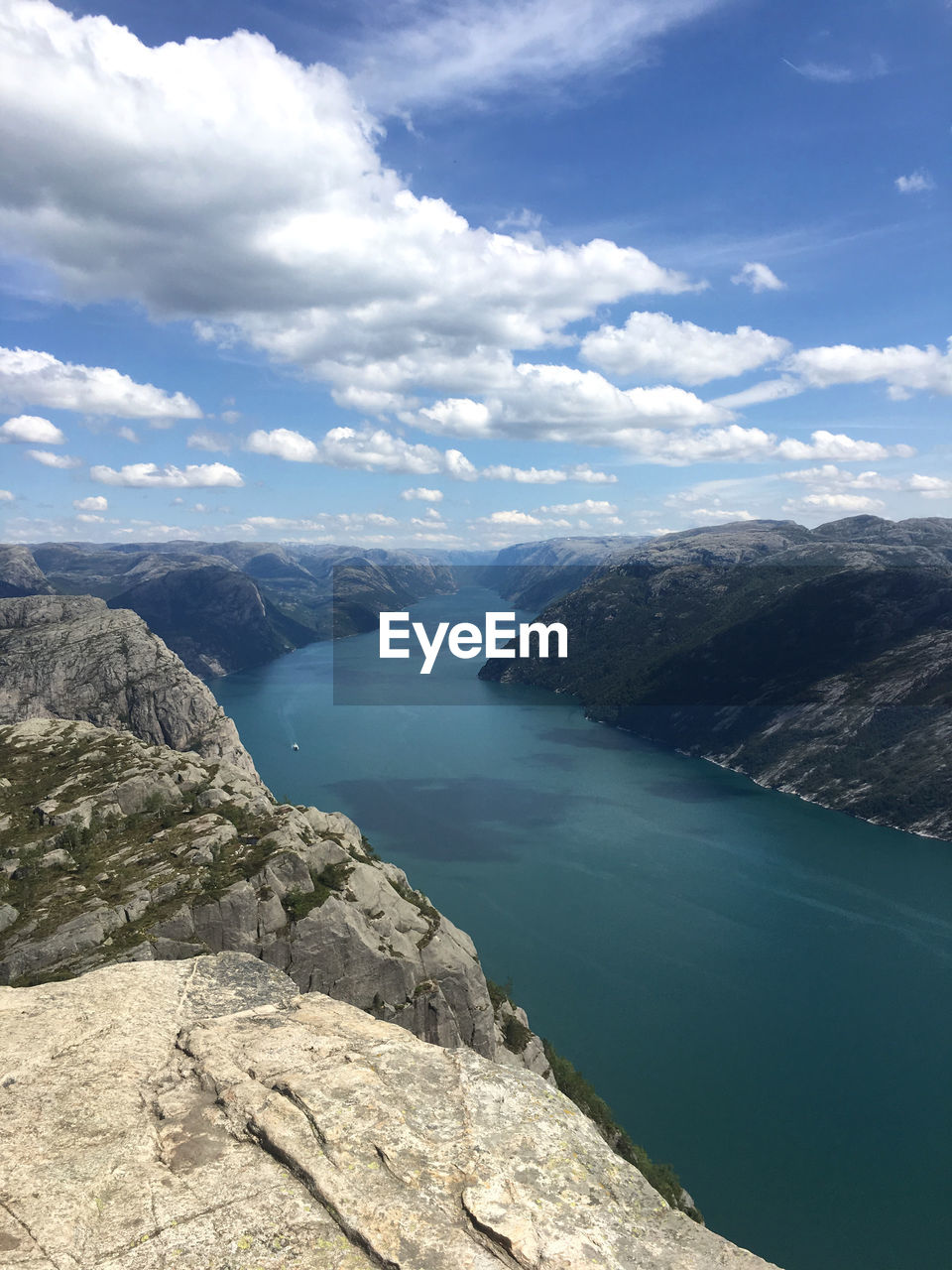 Scenic view of norwegian fjord