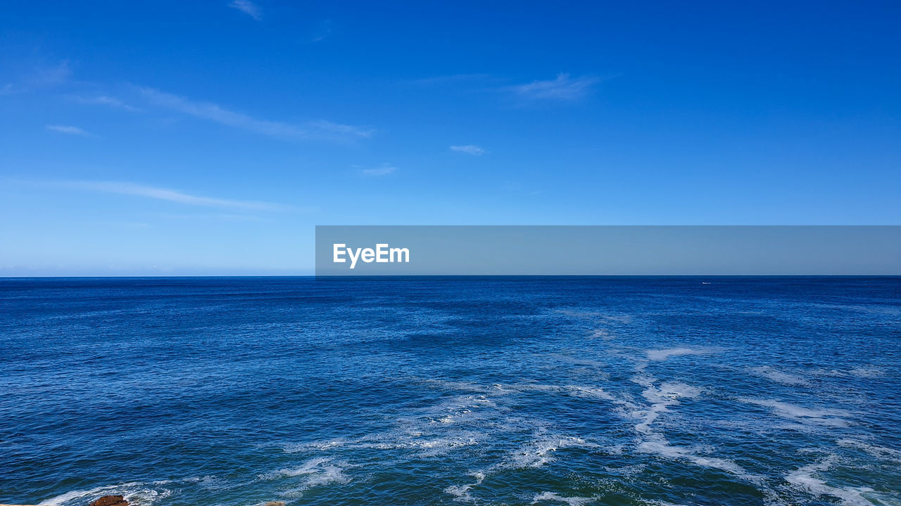 Scenic view of indian ocean against blue sky of south africa cape town vacation destination