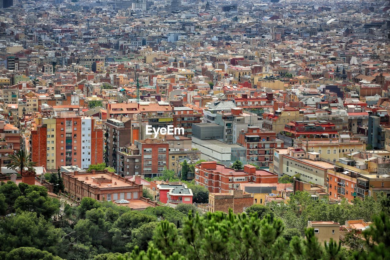 High angle view of cityscape