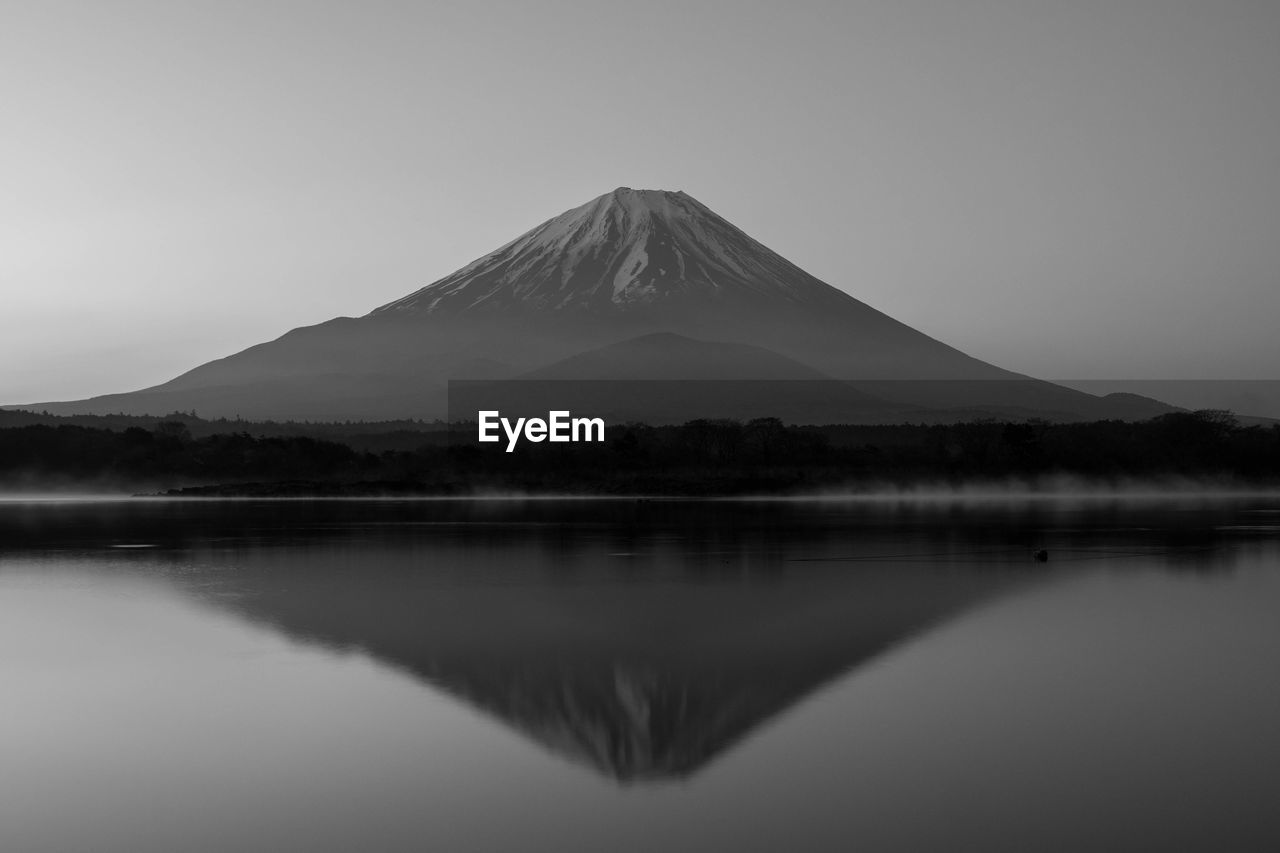 Mt fuji reflecting in lake kawaguchi