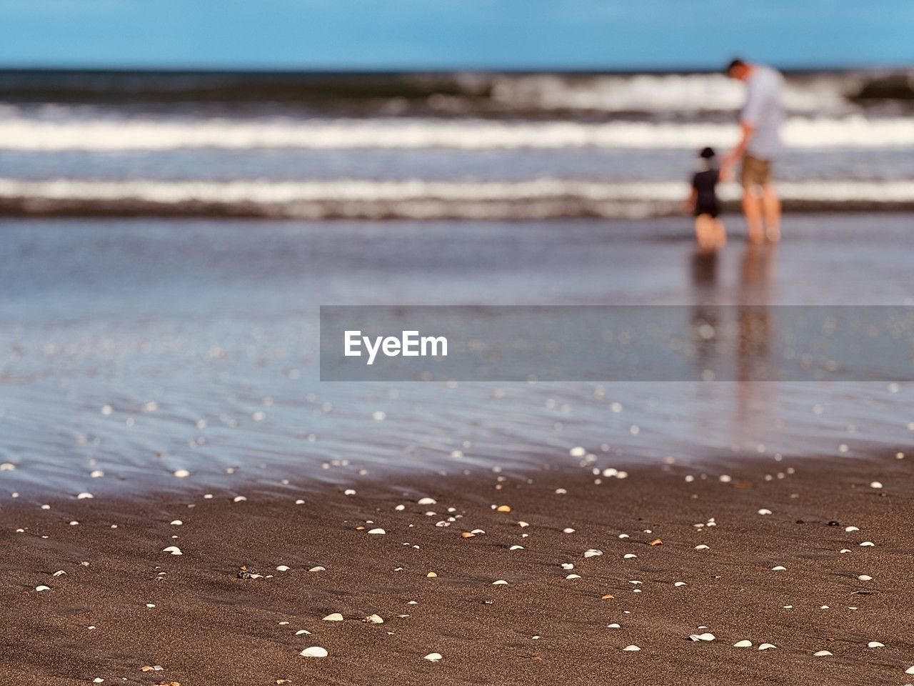 water, beach, sea, land, shore, sand, nature, wave, motion, sky, body of water, ocean, two people, coast, holiday, horizon, adult, vacation, trip, child, day, leisure activity, men, togetherness, childhood, women, beauty in nature, outdoors, horizon over water, full length, walking, focus on foreground, family, summer, tranquility, lifestyles, female, wet, sports, person, scenics - nature, sunlight, emotion