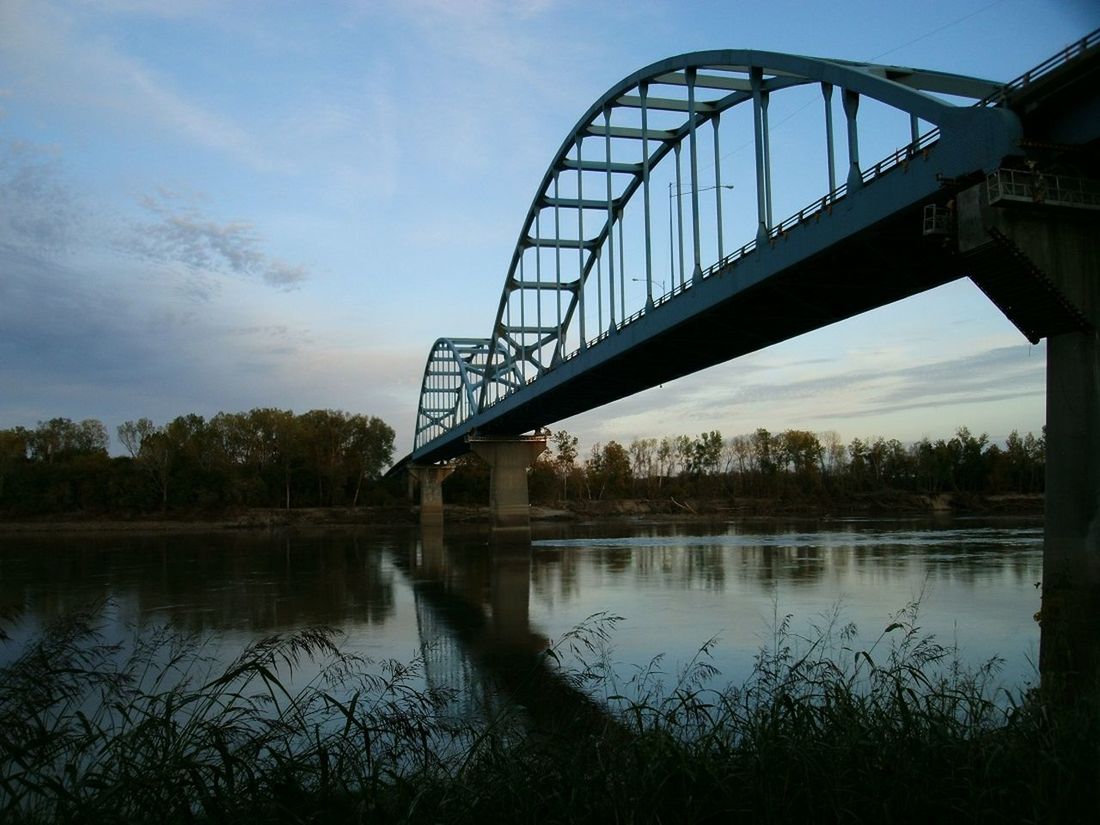 Low angle view of bridge over river