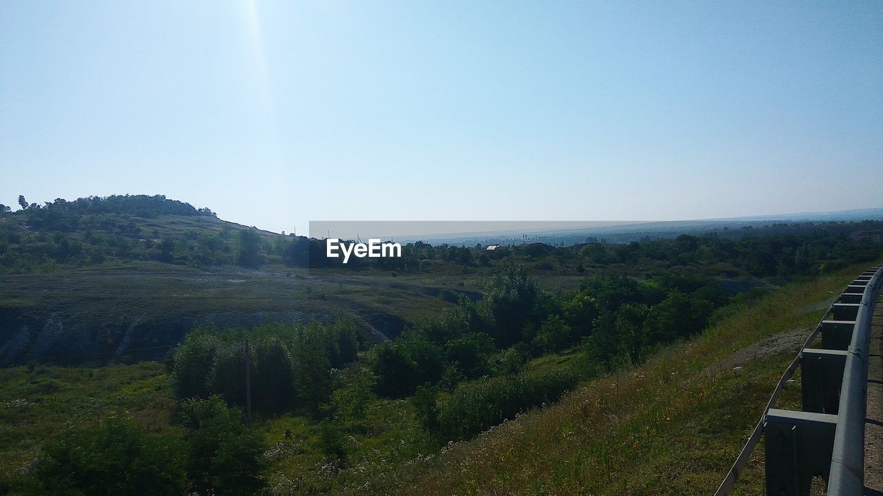 IDYLLIC SHOT OF LANDSCAPE AGAINST CLEAR SKY