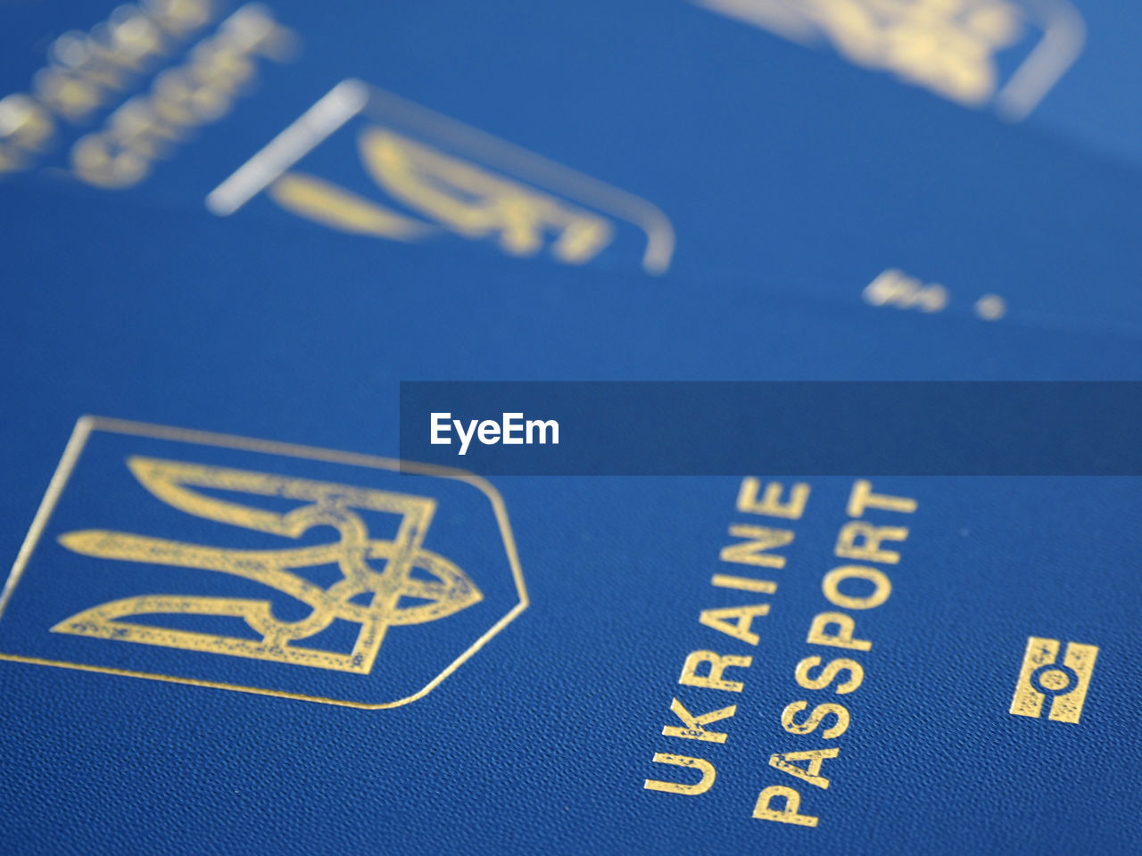 Ukrainian biometric passport id to travel the europe without visas on the table. 