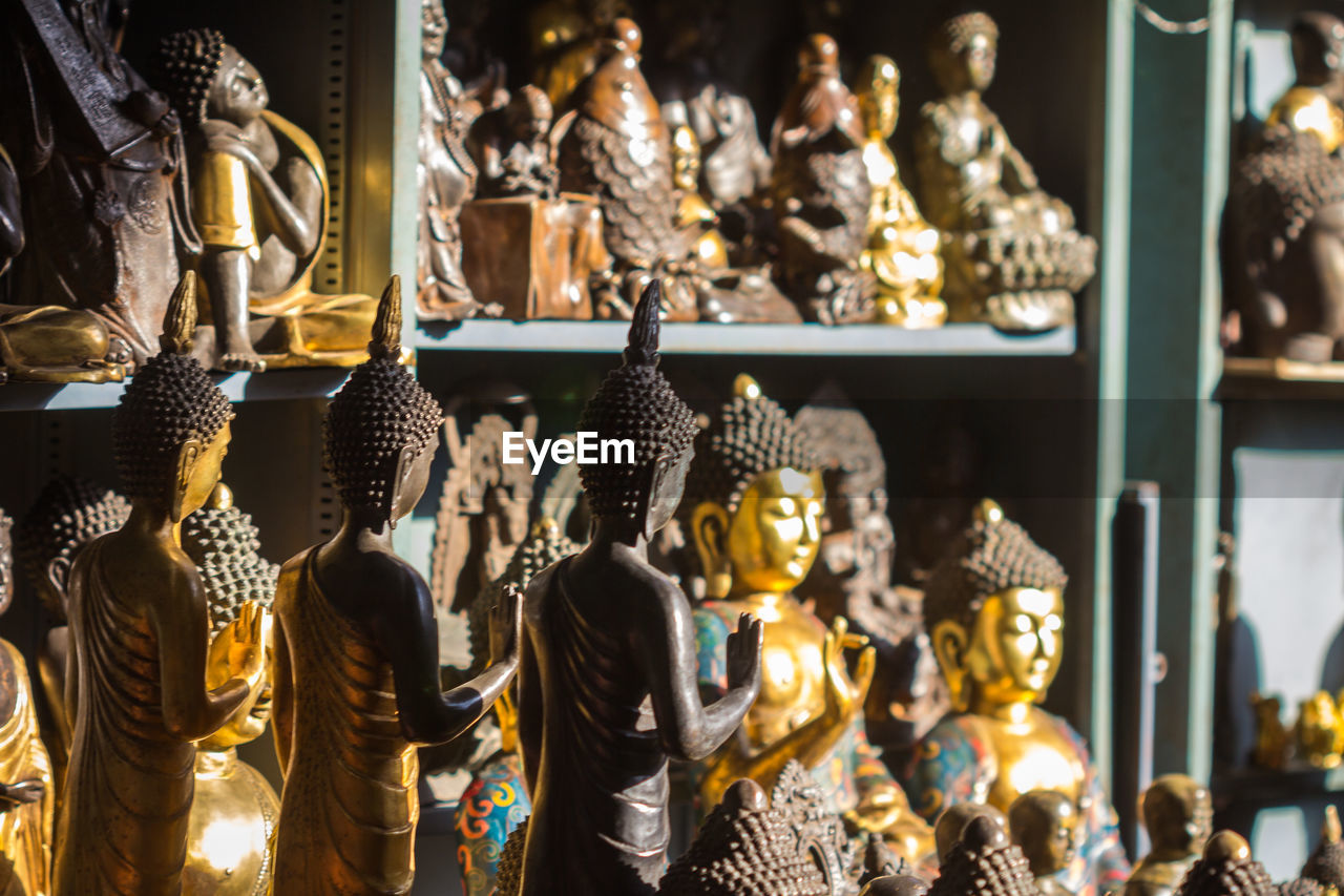 Buddha statues for sale at store