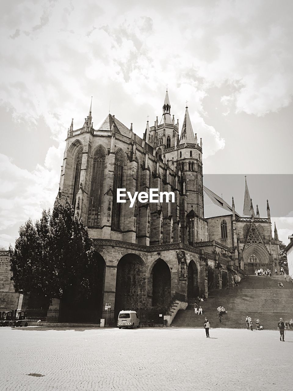 Low angle view of erfurt cathedral