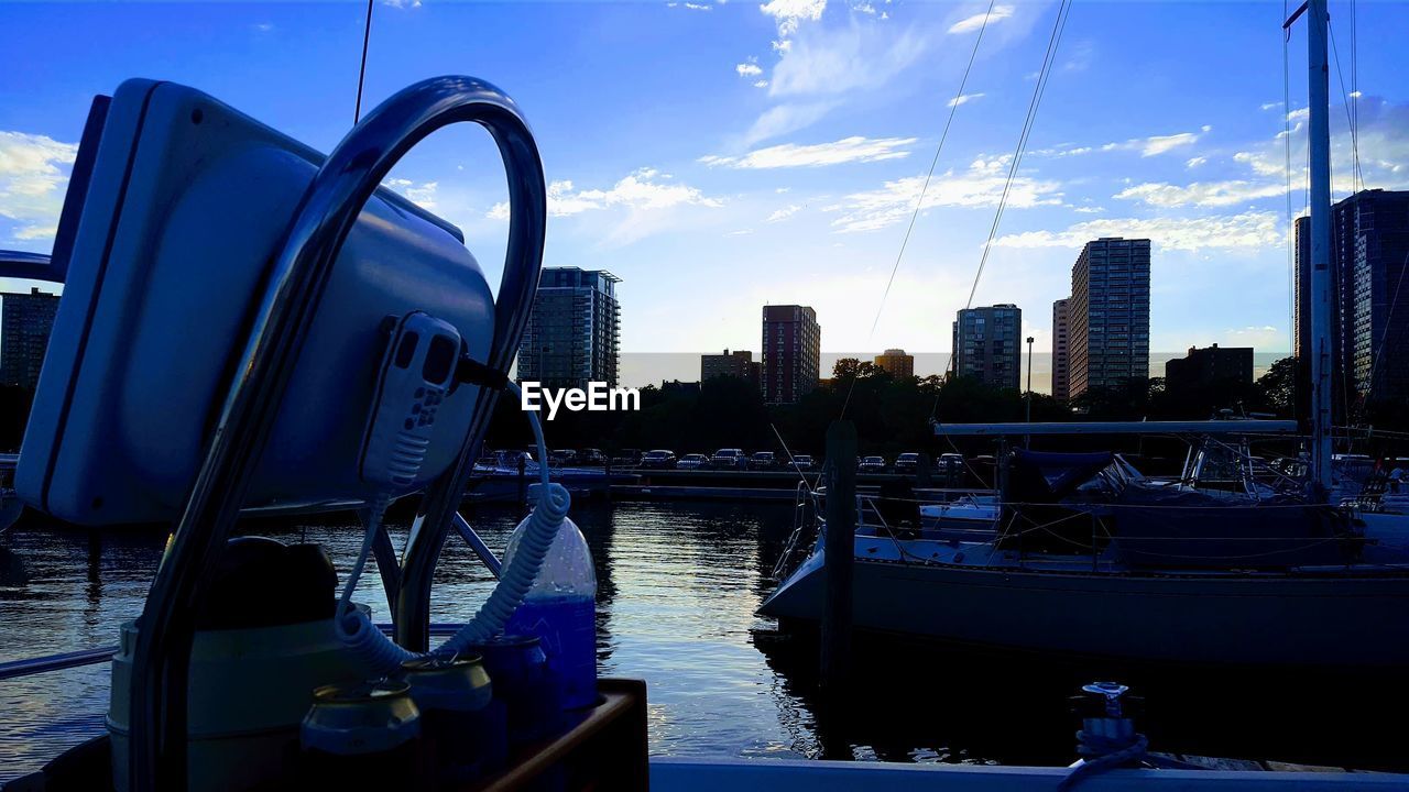 VIEW OF CITYSCAPE WITH RIVER IN BACKGROUND