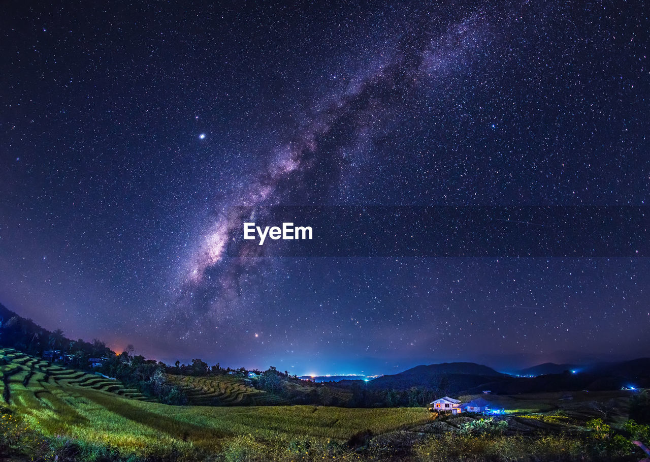 SCENIC VIEW OF STAR FIELD AT NIGHT