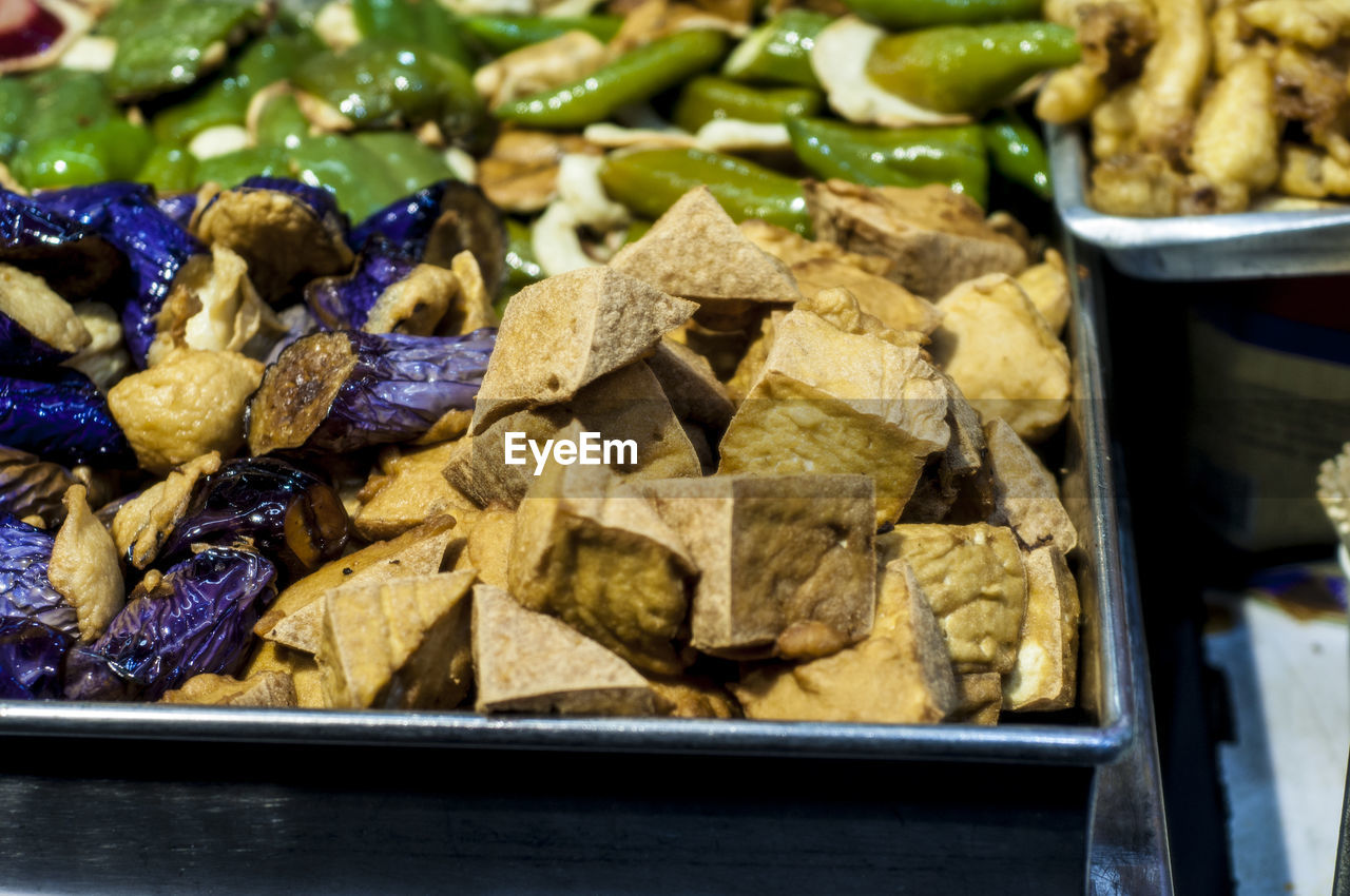 Close-up of food for sale in market