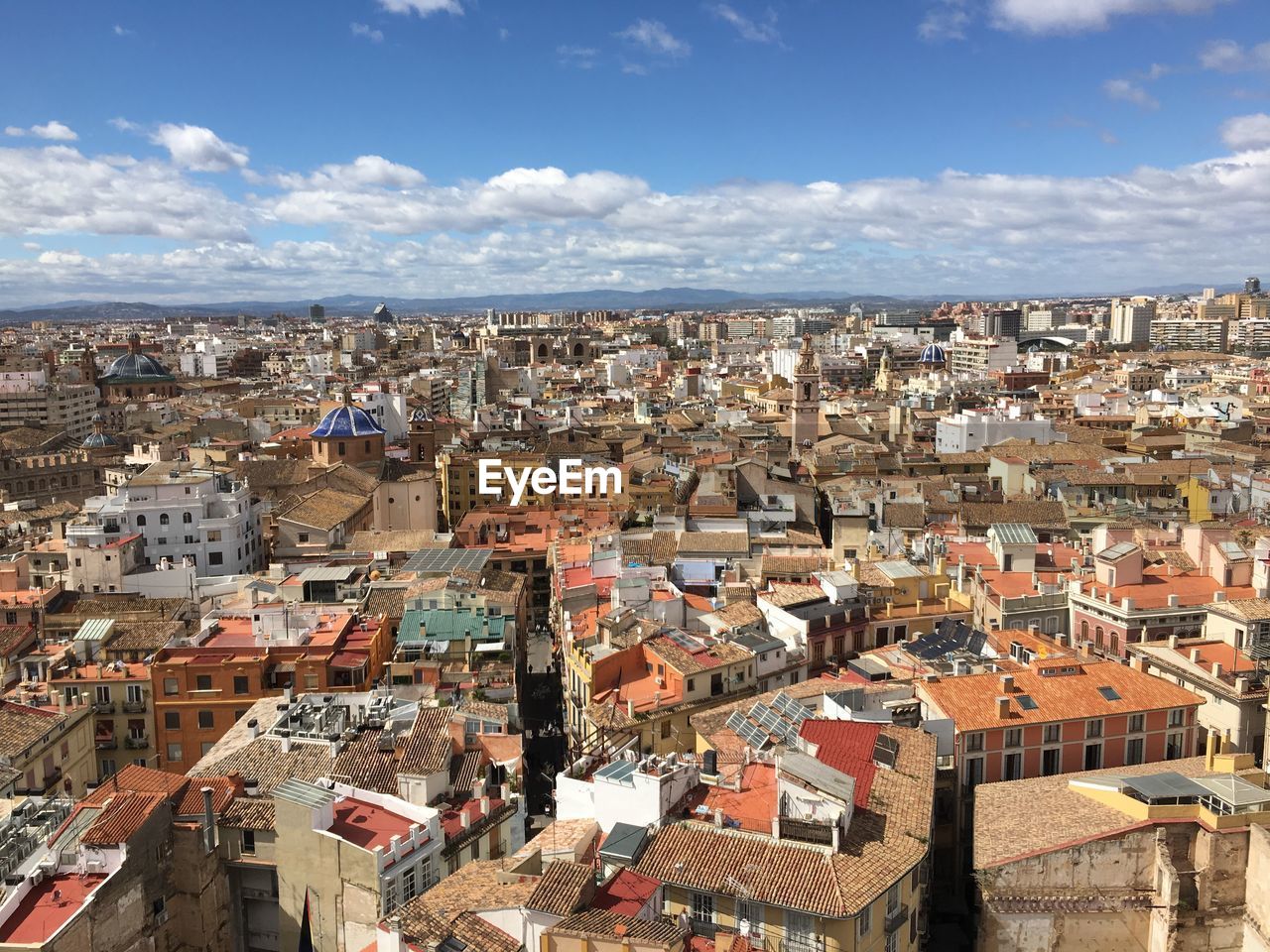 High angle view of cityscape against sky