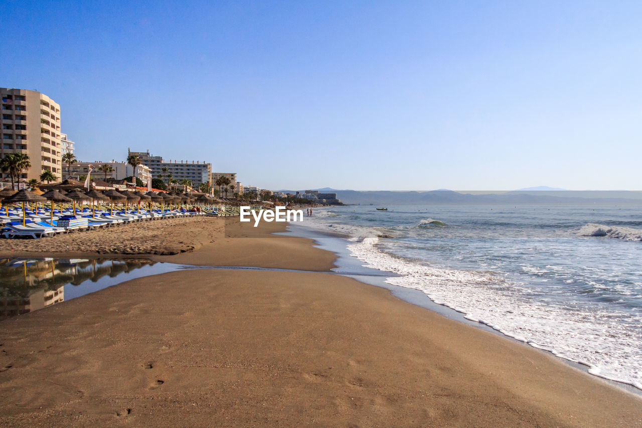 SCENIC VIEW OF BEACH AGAINST SKY IN CITY