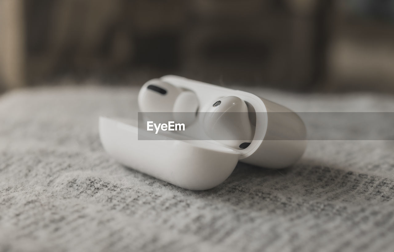 Close-up of airpods pro