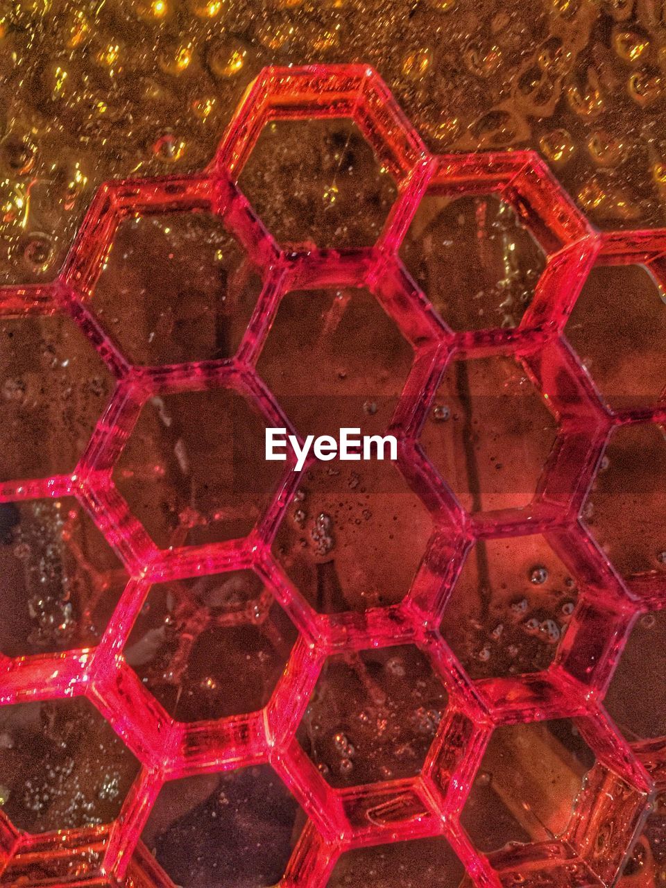 Close-up of pink hexagons