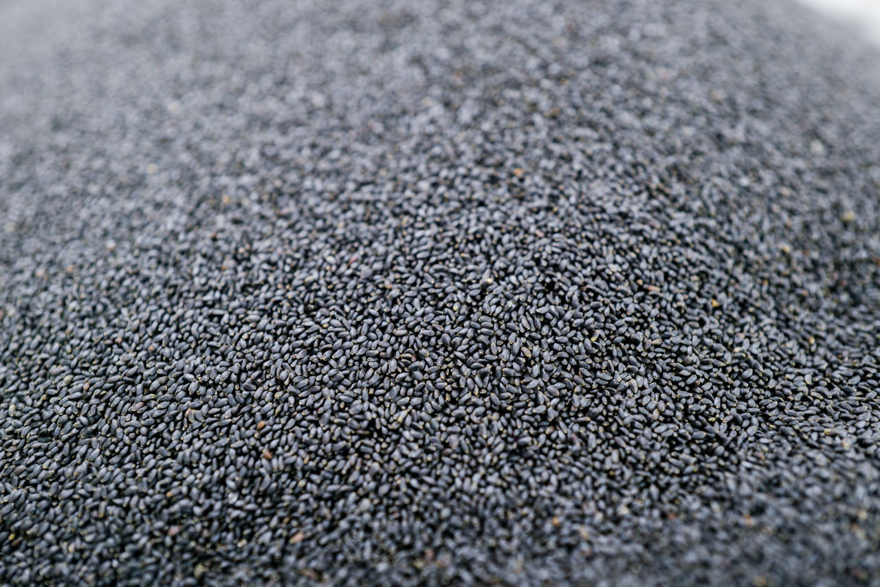 Close up of a black sesame