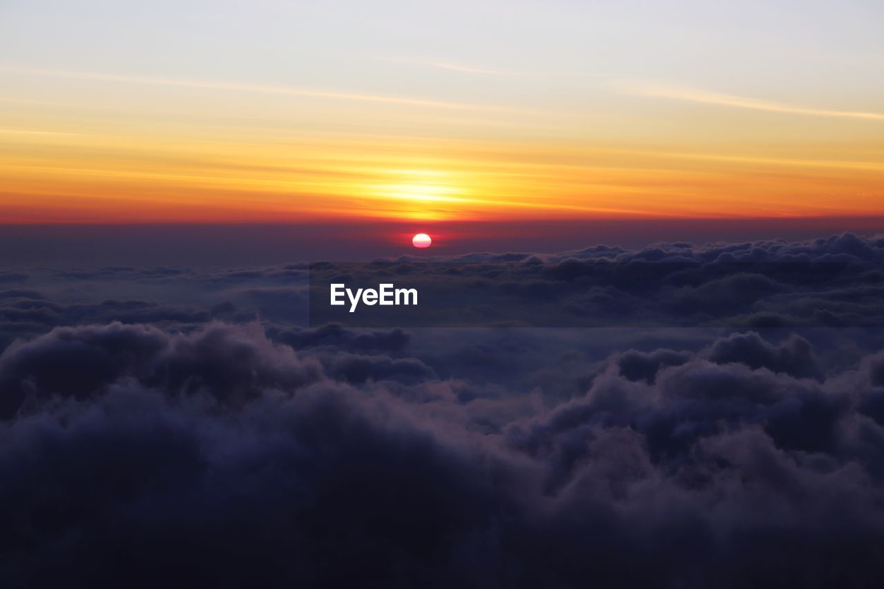 Scenic view of cloudscape during sunset