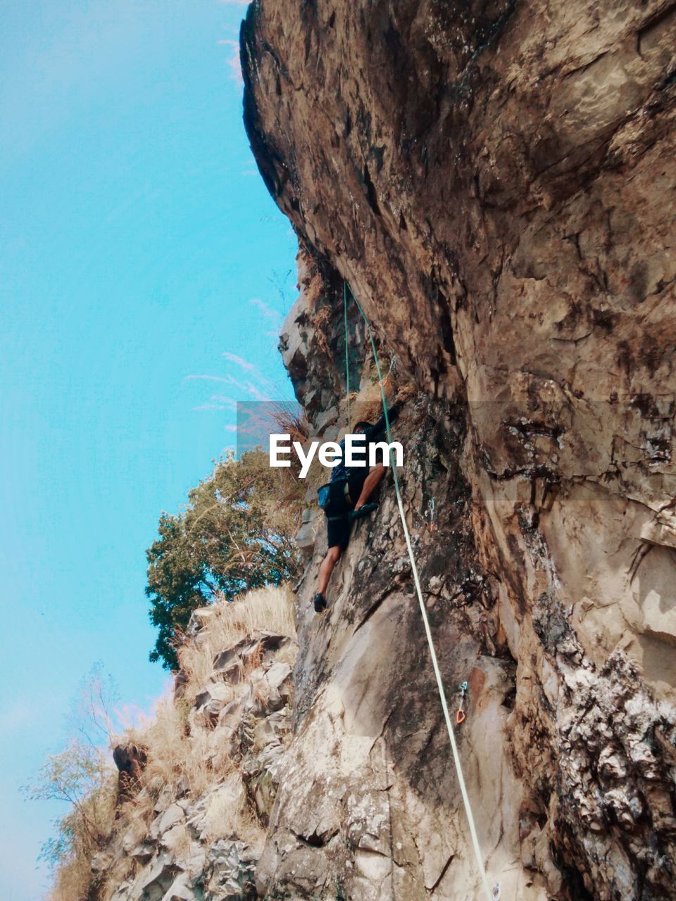 Man standing on rock