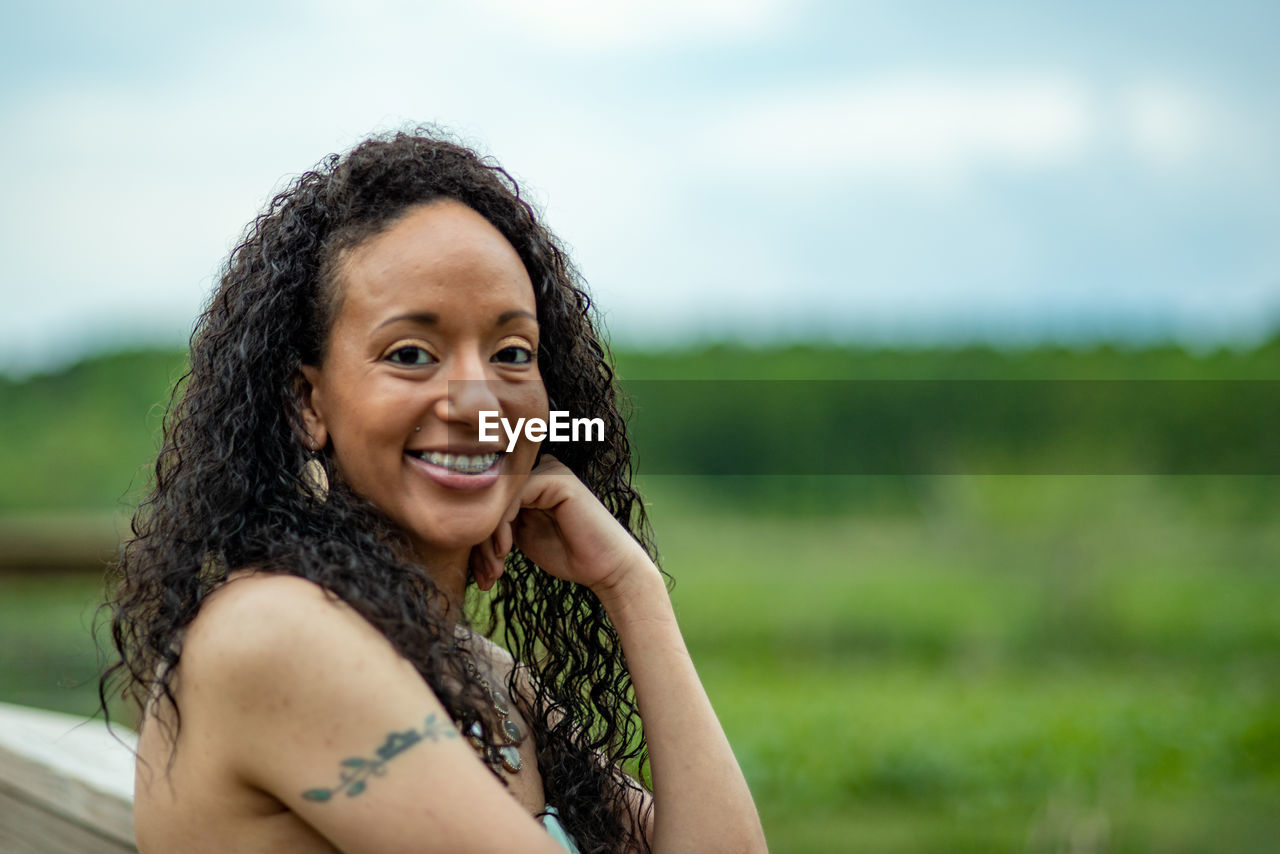 Portrait of a smiling young woman