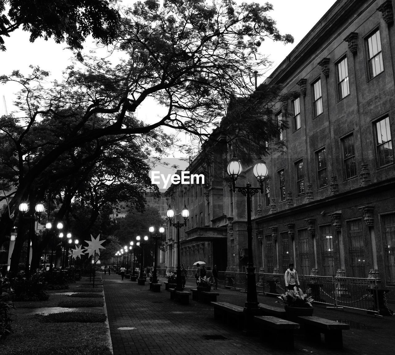 VIEW OF BUILDINGS ALONG STREET