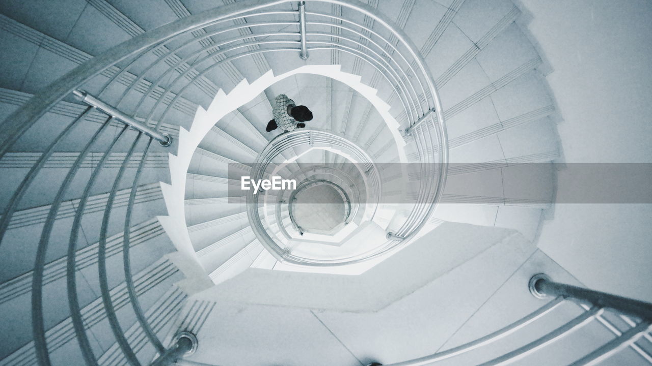 Low angle view of spiral staircase