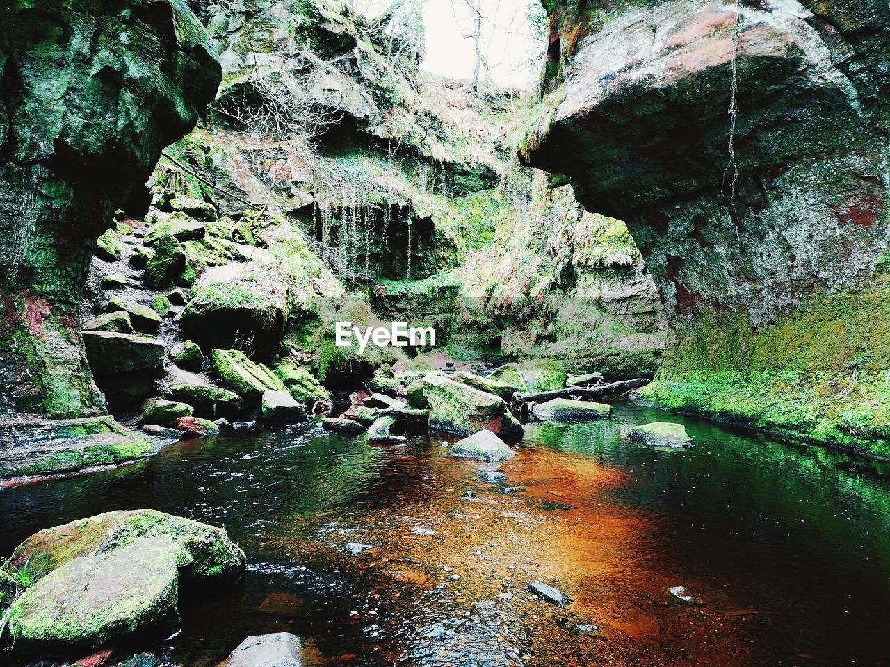 ROCK FORMATIONS IN LAKE