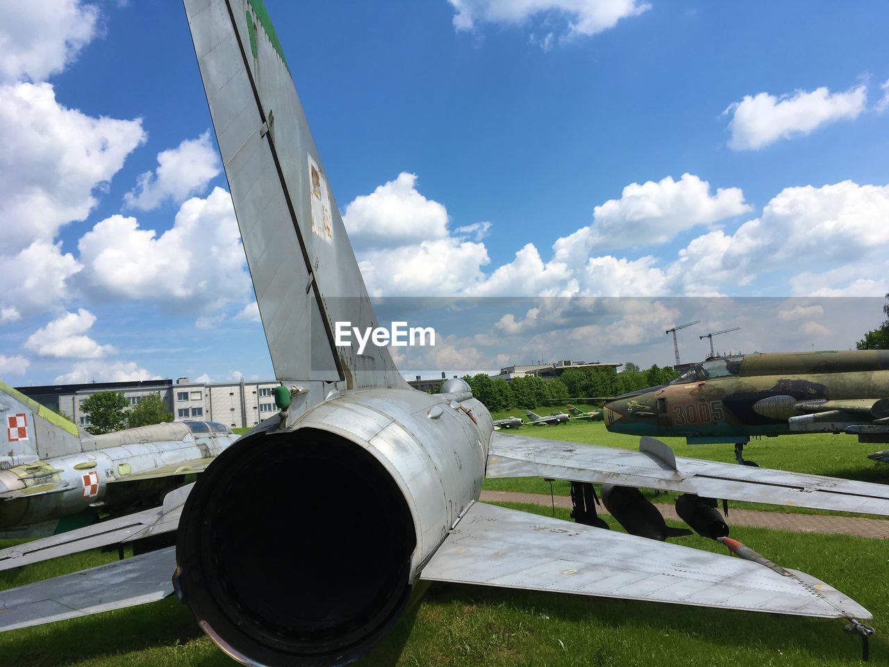 CLOSE-UP OF AIRPLANE AGAINST SKY