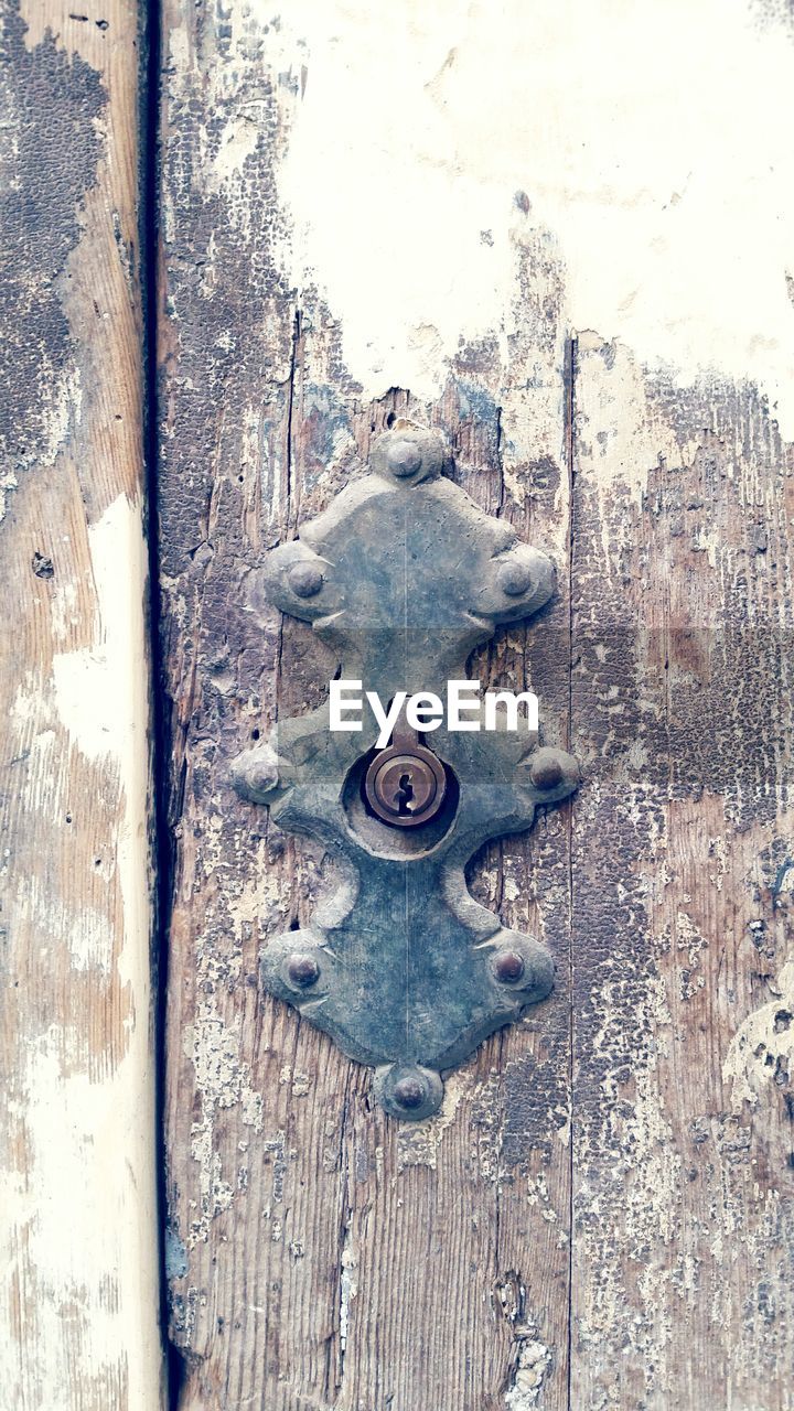 Close-up of old keyhole