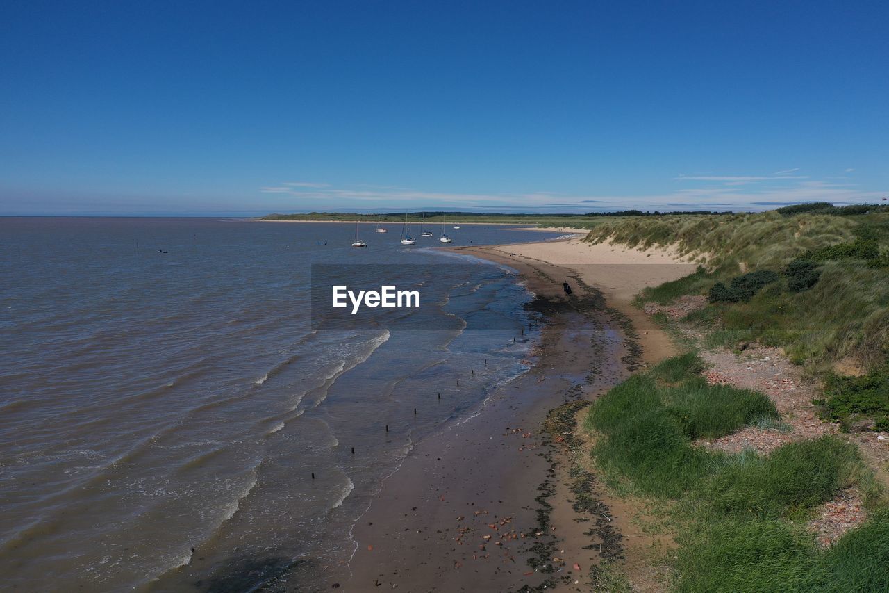 SCENIC VIEW OF BEACH AGAINST CLEAR SKY