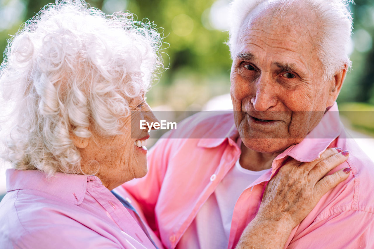 portrait of senior woman with eyes