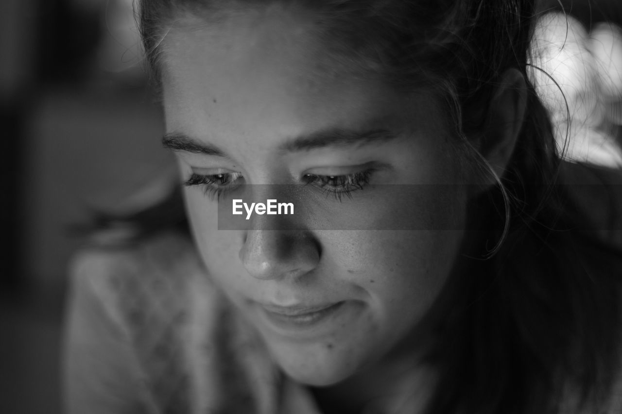 Close-up of teenage girl