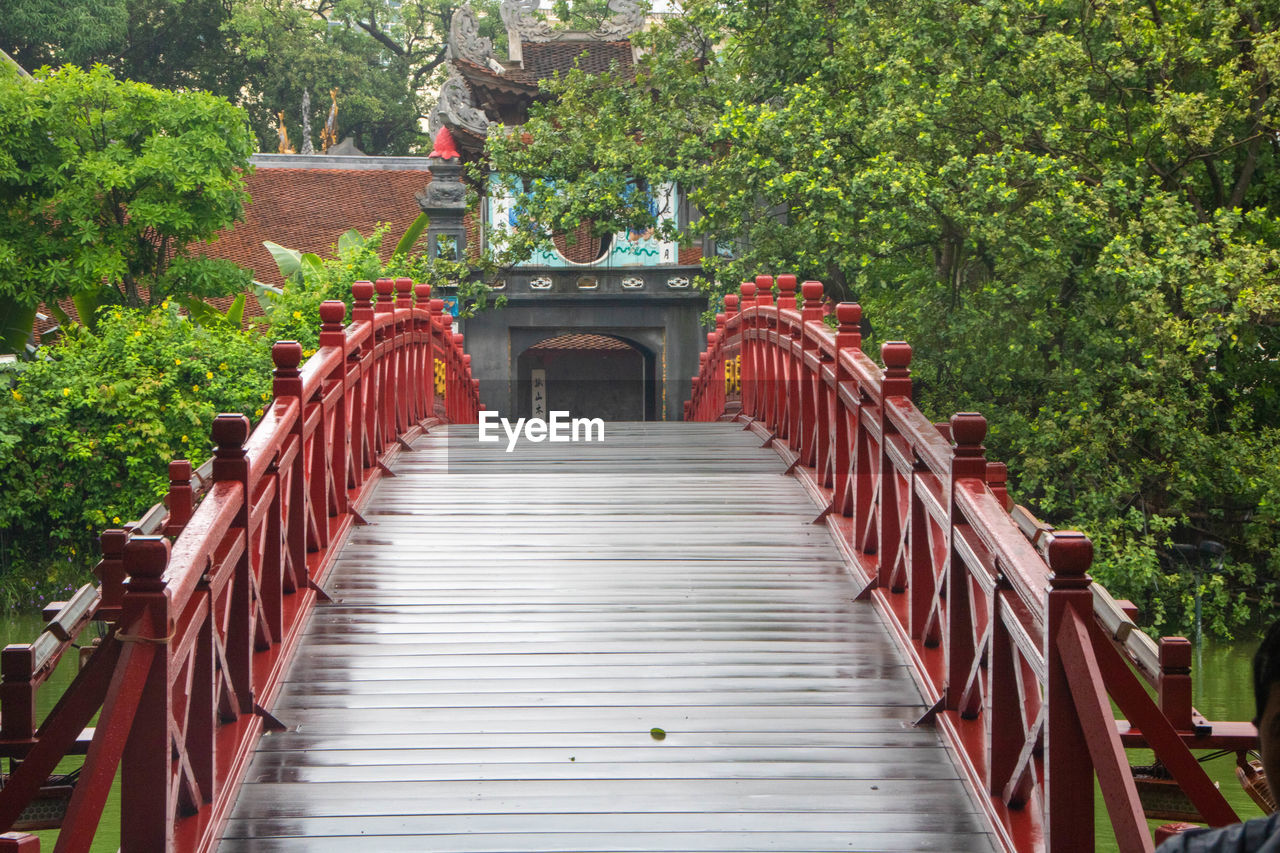 rear view of man walking on steps