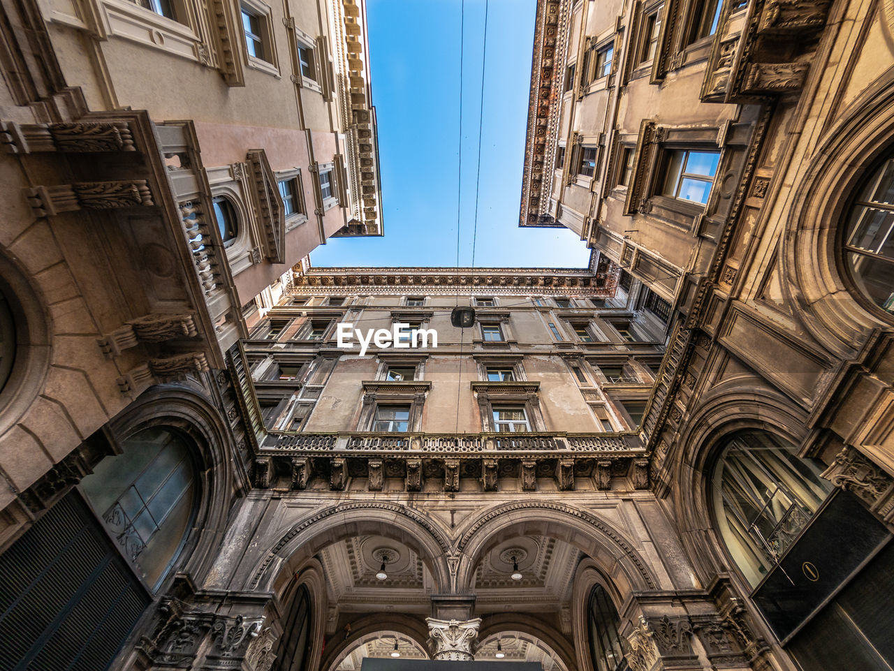 Low angle view of buildings in city