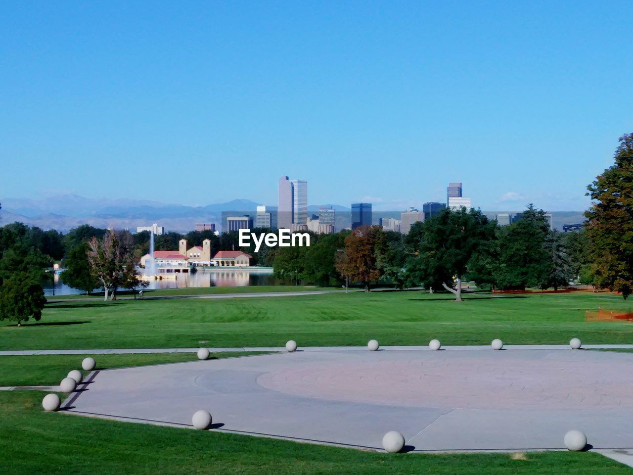 VIEW OF BUILDINGS AGAINST CLEAR SKY