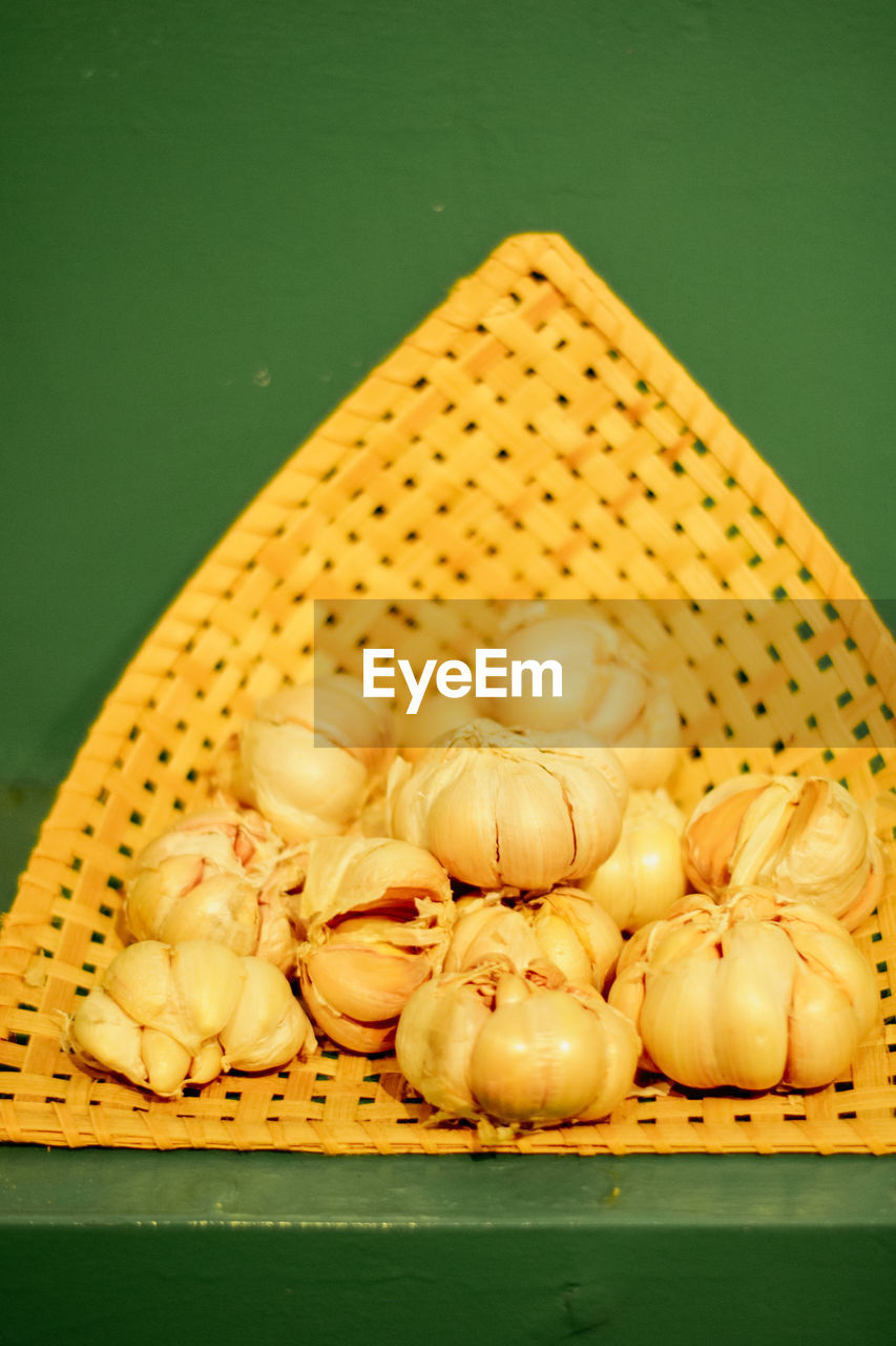 High angle view of vegetables on table