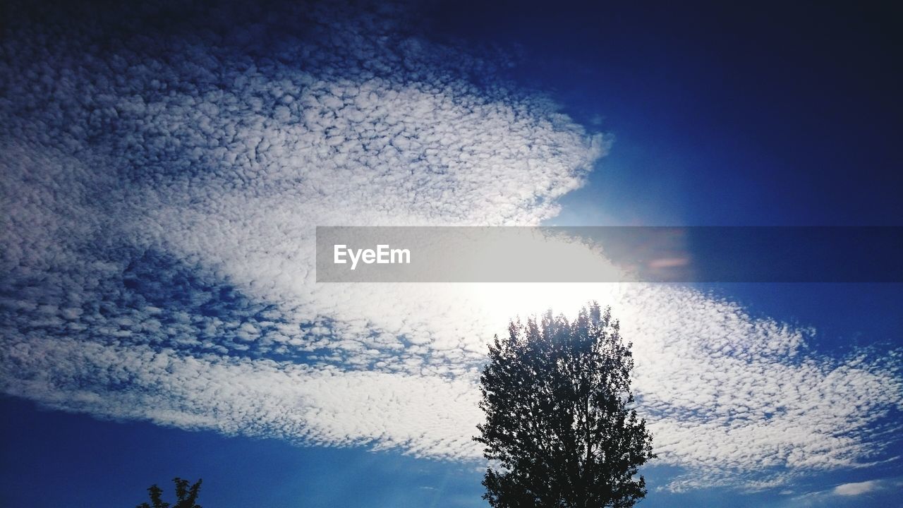 Low angle view of blue sky and clouds