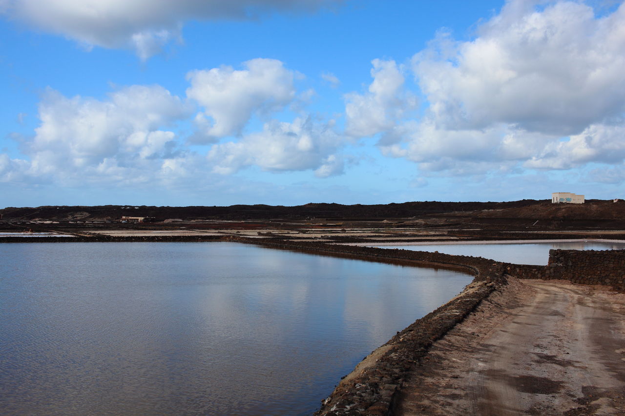 Panoramic view of river against sky