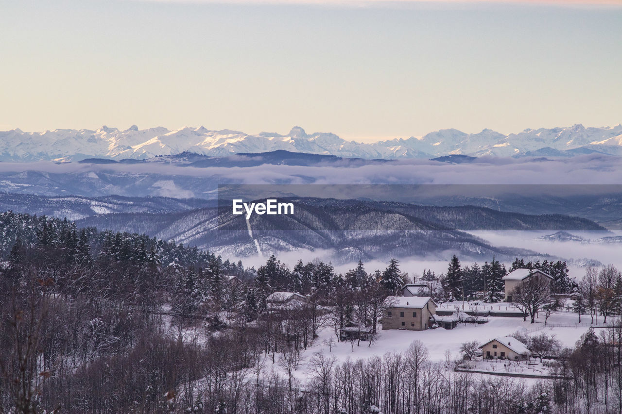 SCENIC VIEW OF SNOWCAPPED LANDSCAPE AGAINST SKY