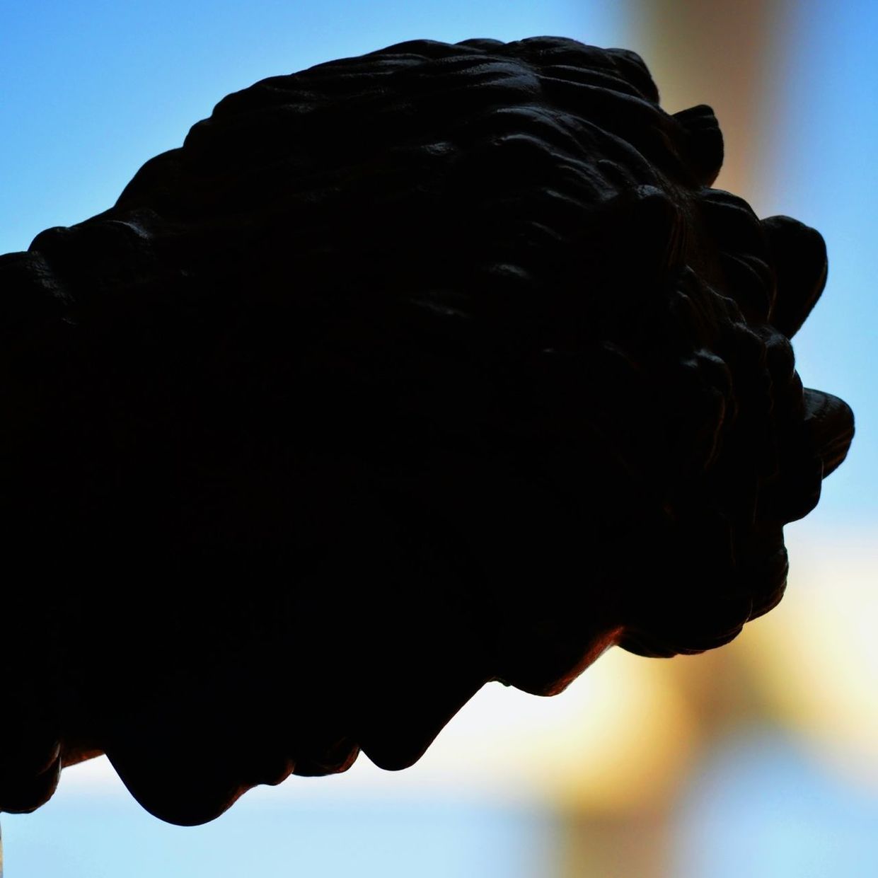 Silhouette of statue