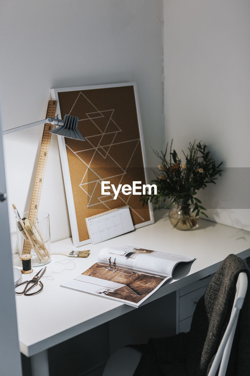 View of desk in home office