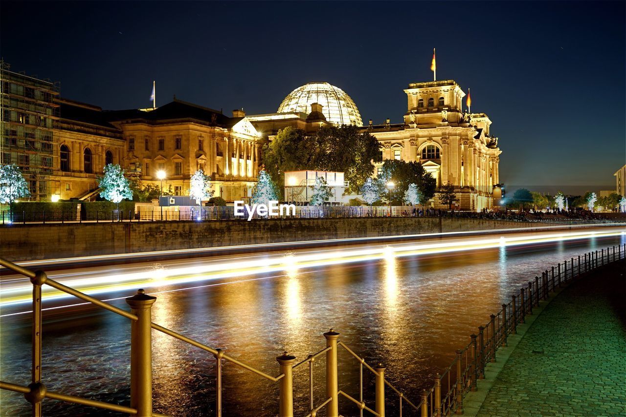 Historical buildings at night in berlin